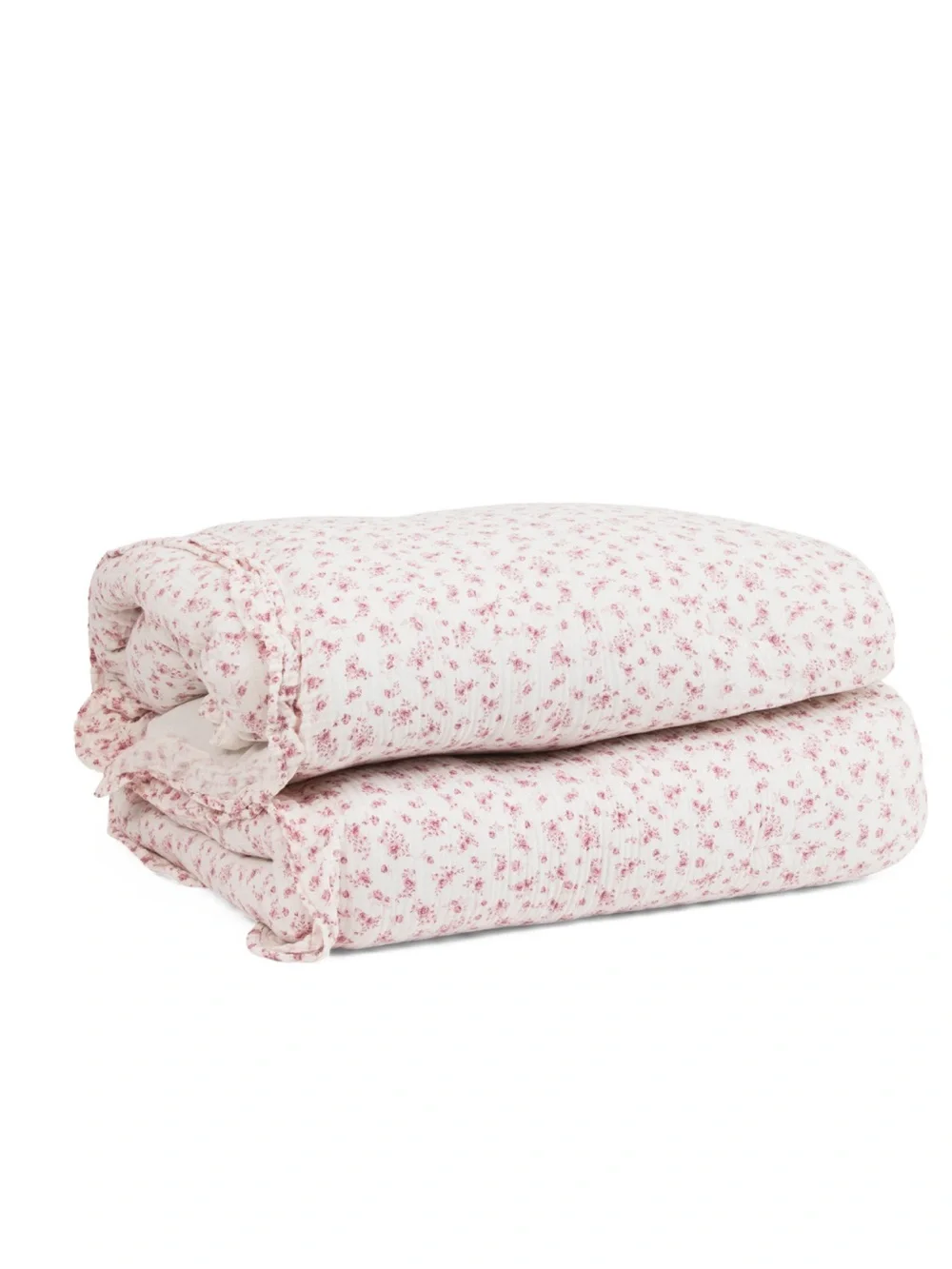 SHABBY CHIC 3pc cotton gauze ruffle‎ ditsy floral comforter set